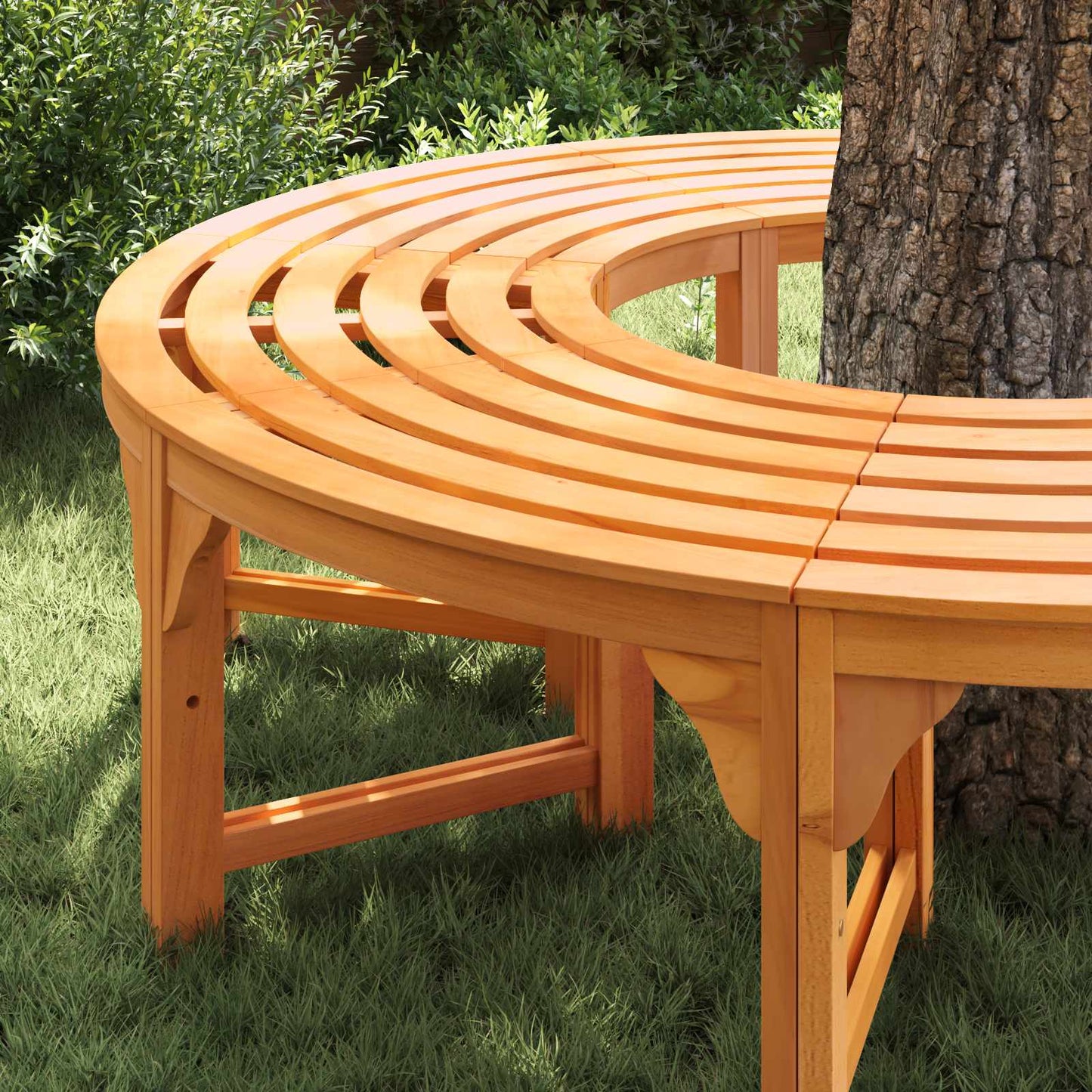 Panchina per Alberi 2 pcs Naturale 160 x 80 x 45cm