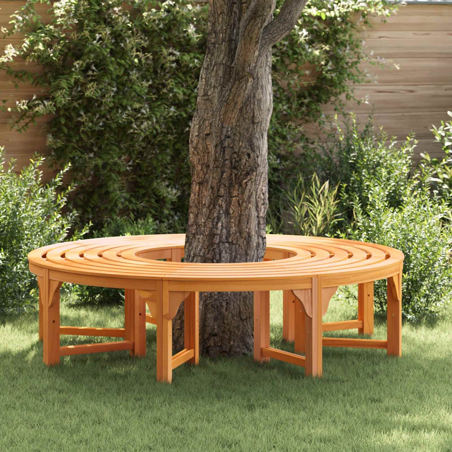 Panchina per Alberi 2 pcs Naturale 160 x 80 x 45cm