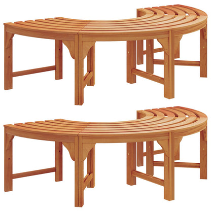 Panchina per Alberi 2 pcs Naturale 160 x 80 x 45cm