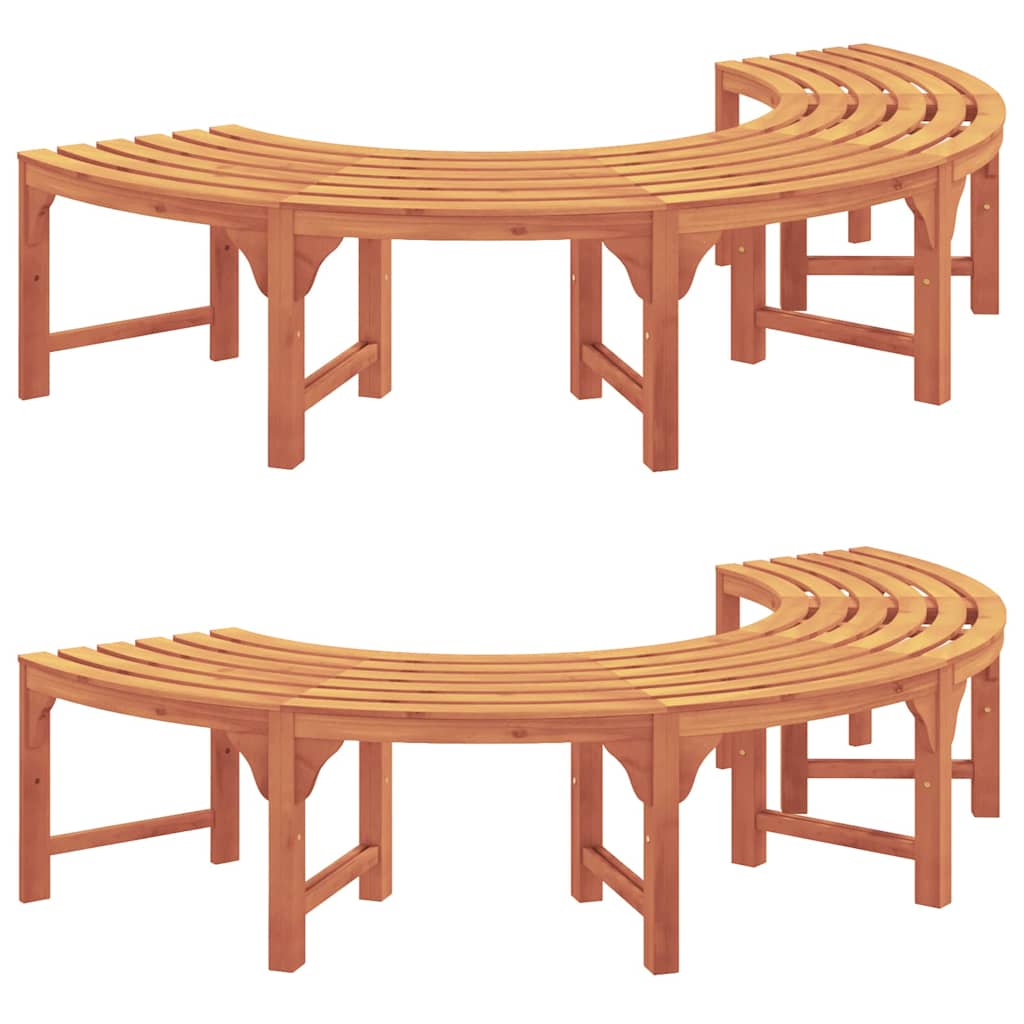 Panchina per Alberi 2 pcs Naturale 160 x 80 x 45cm