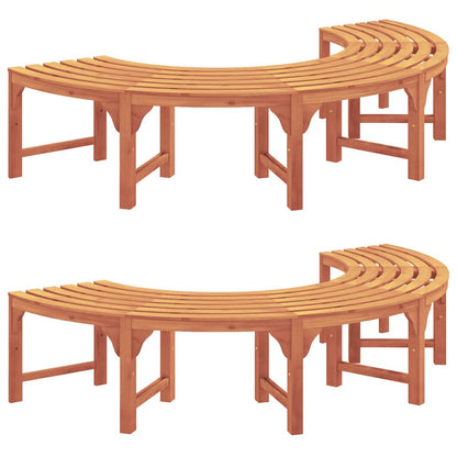 Panchina per Alberi 2 pcs Naturale 160 x 80 x 45cm