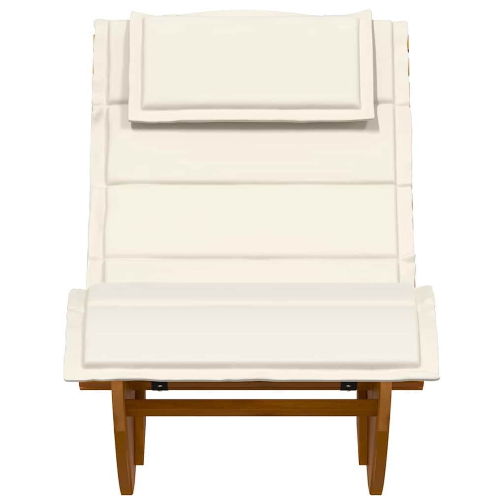 Lettino da sole 2 pcs Marrone Legno di Acacia Massello