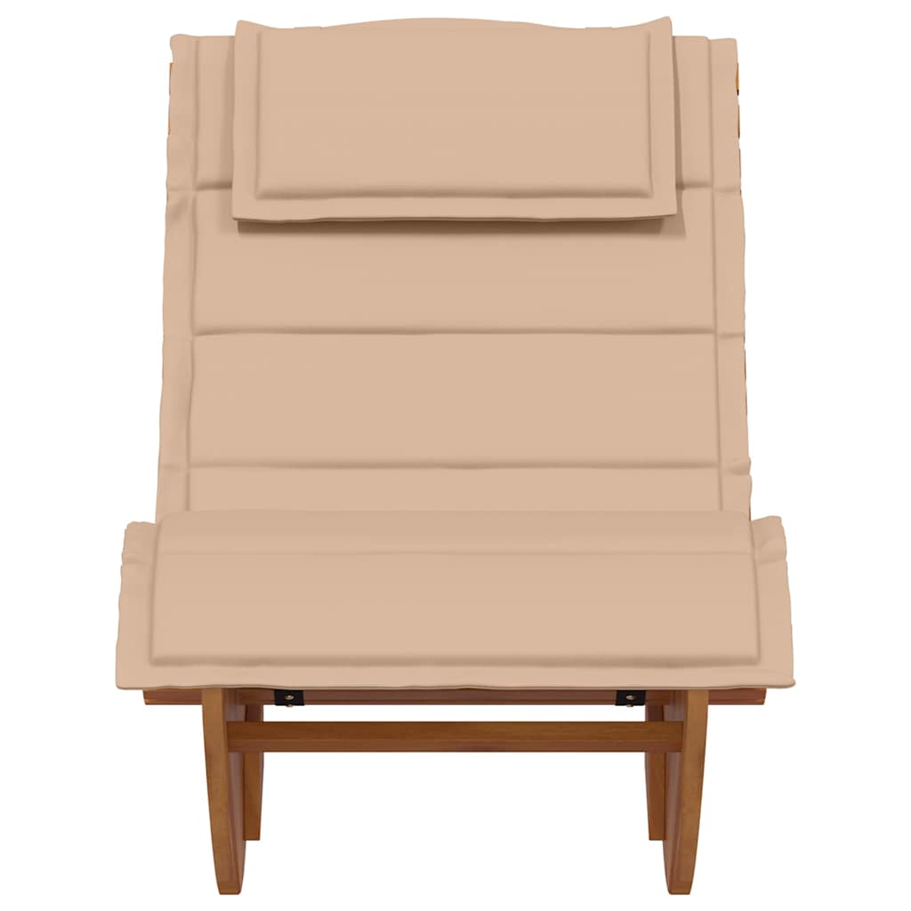 Lettino da sole 2 pcs Marrone Legno di Acacia Massello