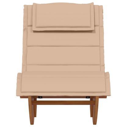 Lettino da sole 2 pcs Marrone Legno di Acacia Massello