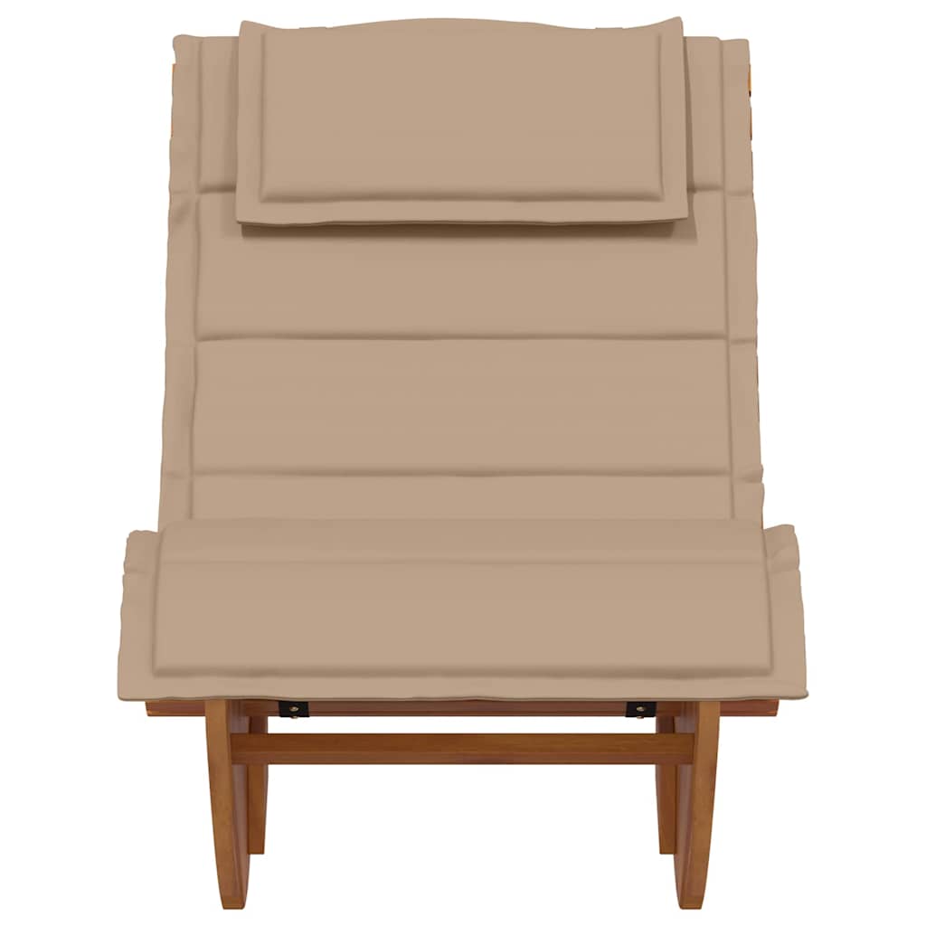 Lettino da sole 2 pcs Marrone Legno di Acacia Massello