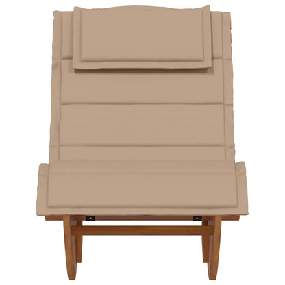 Lettino da sole 2 pcs Marrone Legno di Acacia Massello