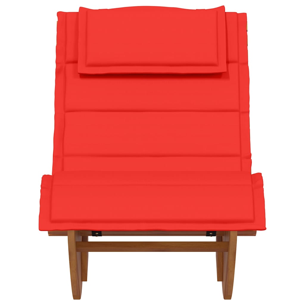 Lettino da sole 2 pcs Marrone Legno di Acacia Massello