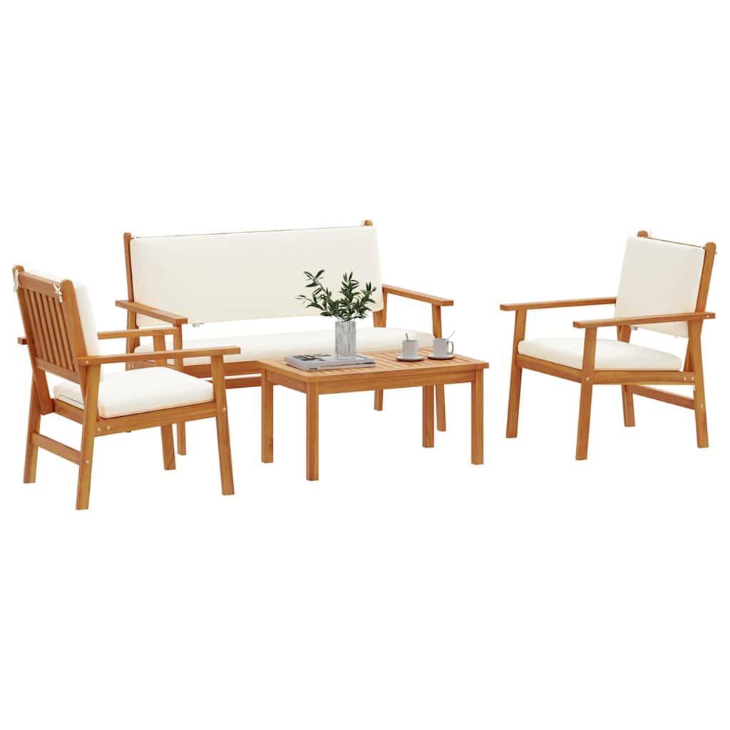 Set Divano da Giardino 4 pcs Marrone 120 x 65,5 x 79 cm