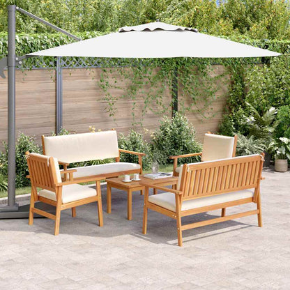 Set Divano da Giardino 5 pcs Marrone Legno di Acacia Massello