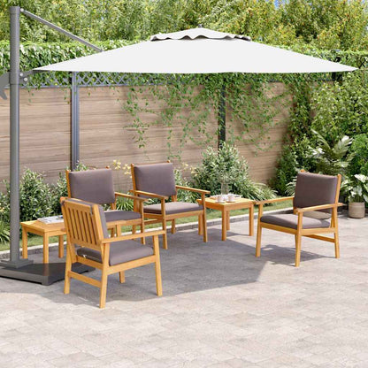 Set Divano da Giardino 6 pcs Marrone Legno di Acacia Massello