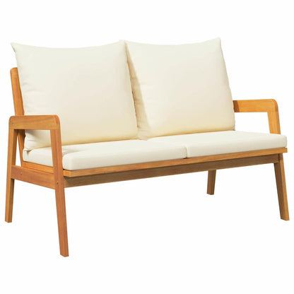 Set bistrot con cuscino 3 pcs Marrone Legno di Acacia Massello