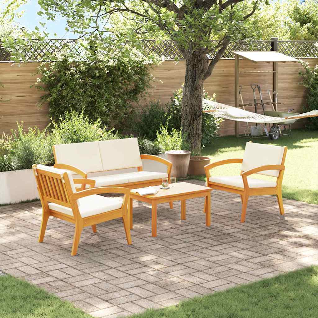 Set bistrot con cuscino 4 pcs Marrone Poliestere