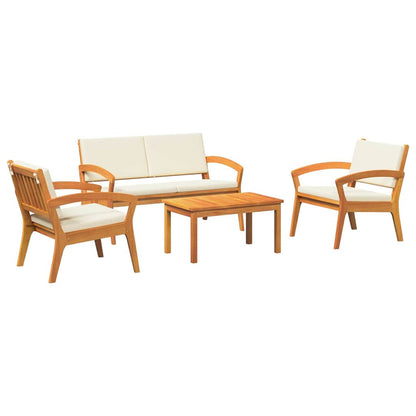 Set bistrot con cuscino 4 pcs Marrone Poliestere