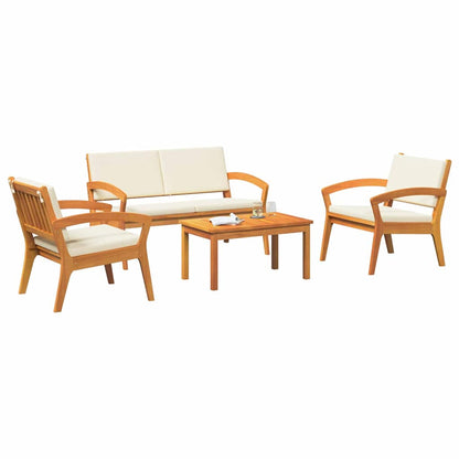 Set bistrot con cuscino 4 pcs Marrone Poliestere