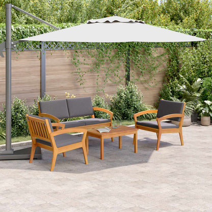 Set bistrot con cuscino 4 pcs Marrone Poliestere