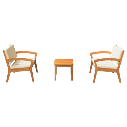 Set bistrot con cuscino 3 pcs Marrone Poliestere