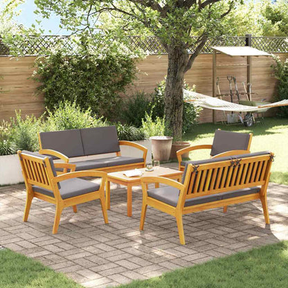 Set bistrot con cuscino 5 pcs Marrone Poliestere