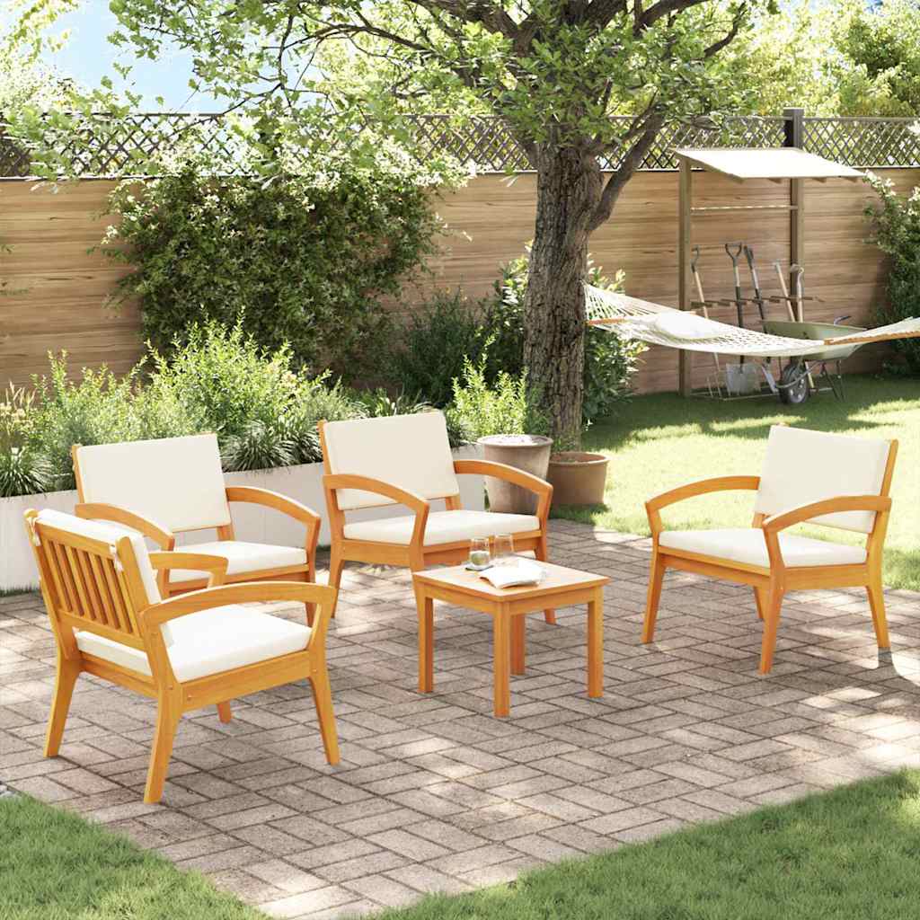Set bistrot con cuscino 5 pcs Marrone Poliestere