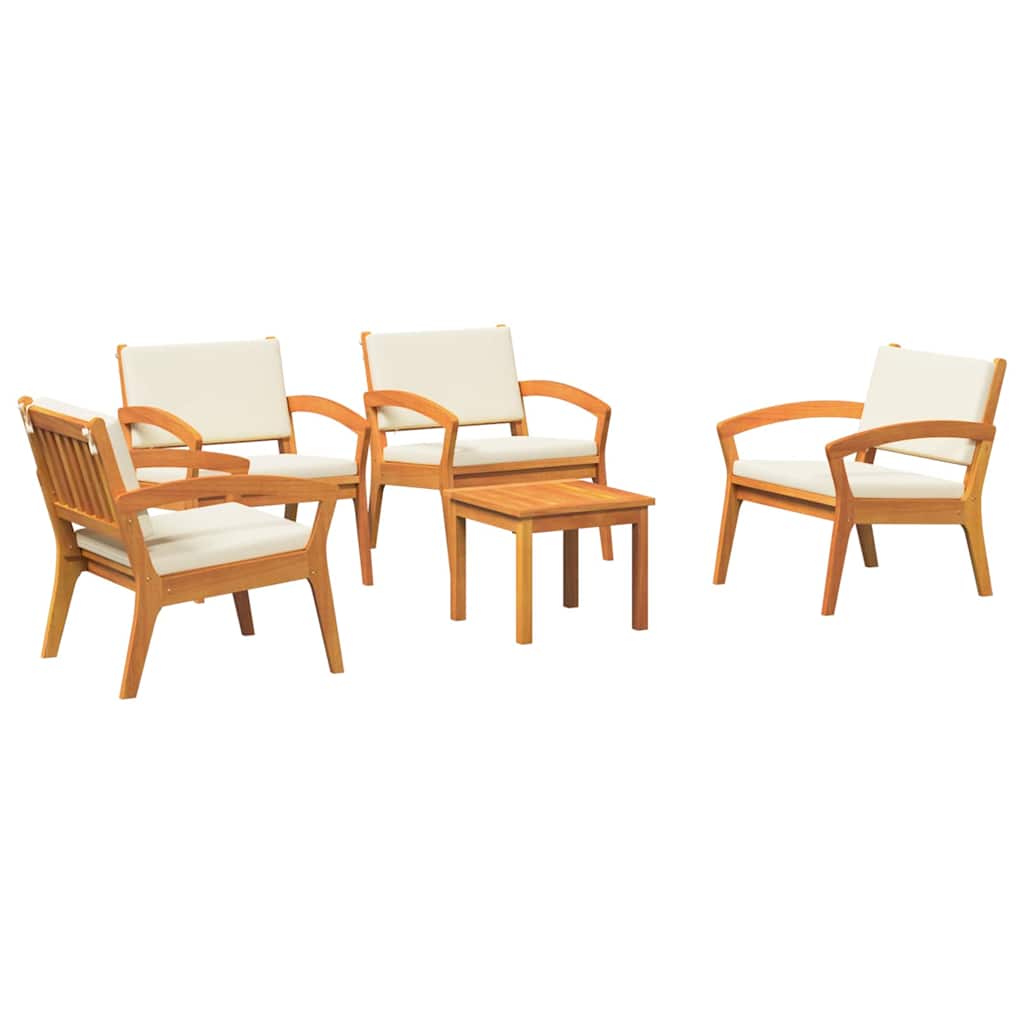 Set bistrot con cuscino 5 pcs Marrone Poliestere