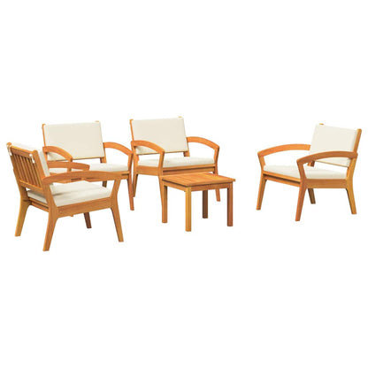 Set bistrot con cuscino 5 pcs Marrone Poliestere