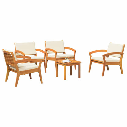 Set bistrot con cuscino 5 pcs Marrone Poliestere