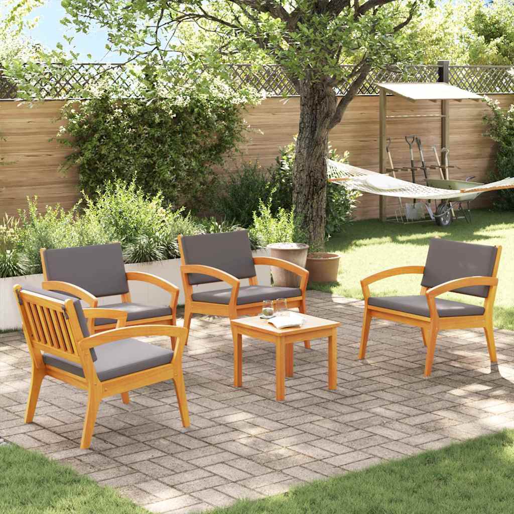 Set bistrot con cuscino 5 pcs Marrone Poliestere