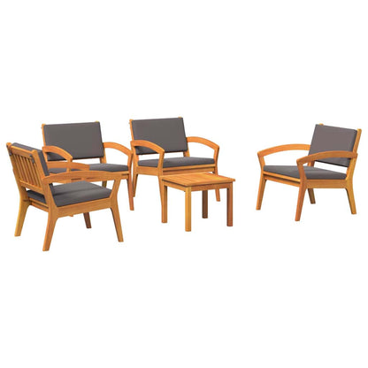 Set bistrot con cuscino 5 pcs Marrone Poliestere