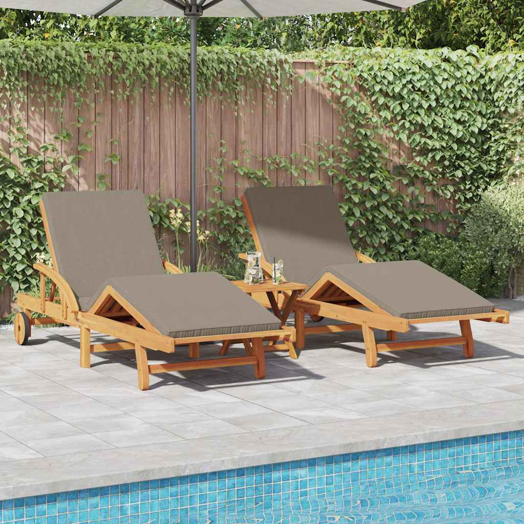 Lettino da sole con cuscino 2 pcs Talpa 200 x 67 x 84cm