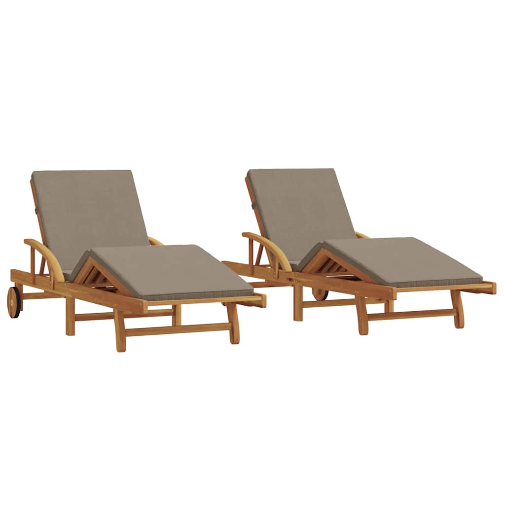 Lettino da sole con cuscino 2 pcs Talpa 200 x 67 x 84cm