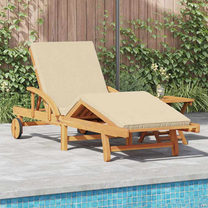 Lettino da sole con cuscino 2 pcs Beige 40 x 40 x 40cm