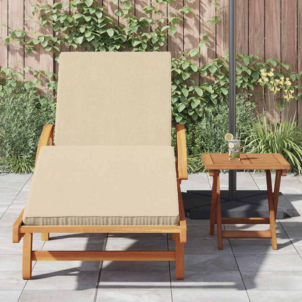 Lettino da sole con cuscino 2 pcs Beige 40 x 40 x 40cm