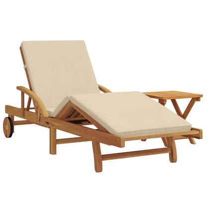 Lettino da sole con cuscino 2 pcs Beige 40 x 40 x 40cm