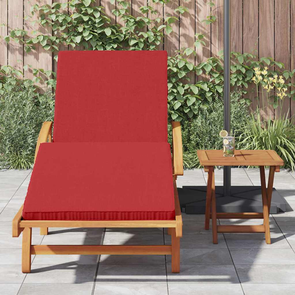 Lettino da sole 2 pcs Rosso Legno di Acacia Massello