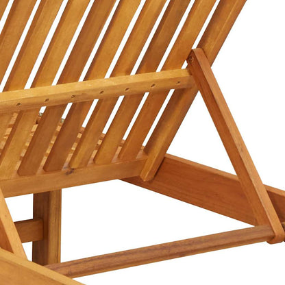 Lettino da sole 2 pcs Marrone Legno di Acacia Massello