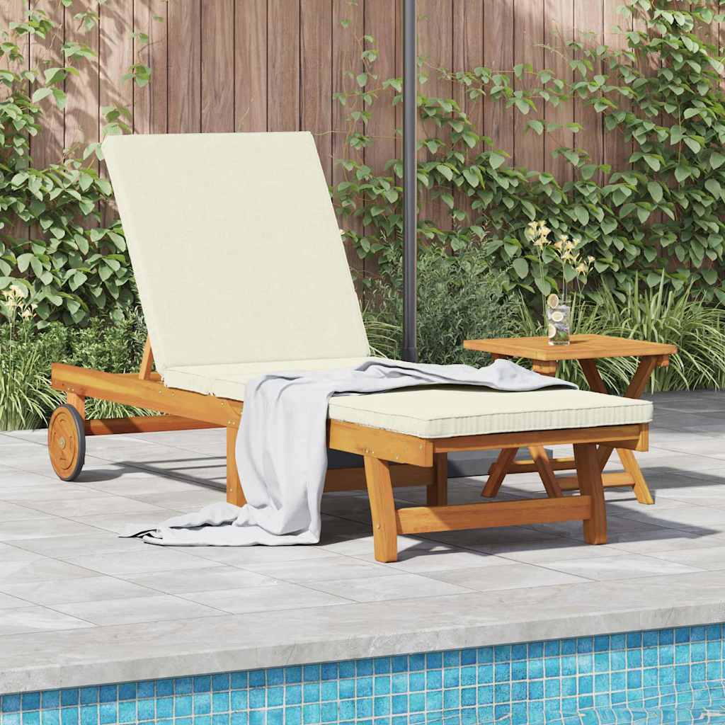 Lettino da sole 2 pcs Marrone Legno di Acacia Massello