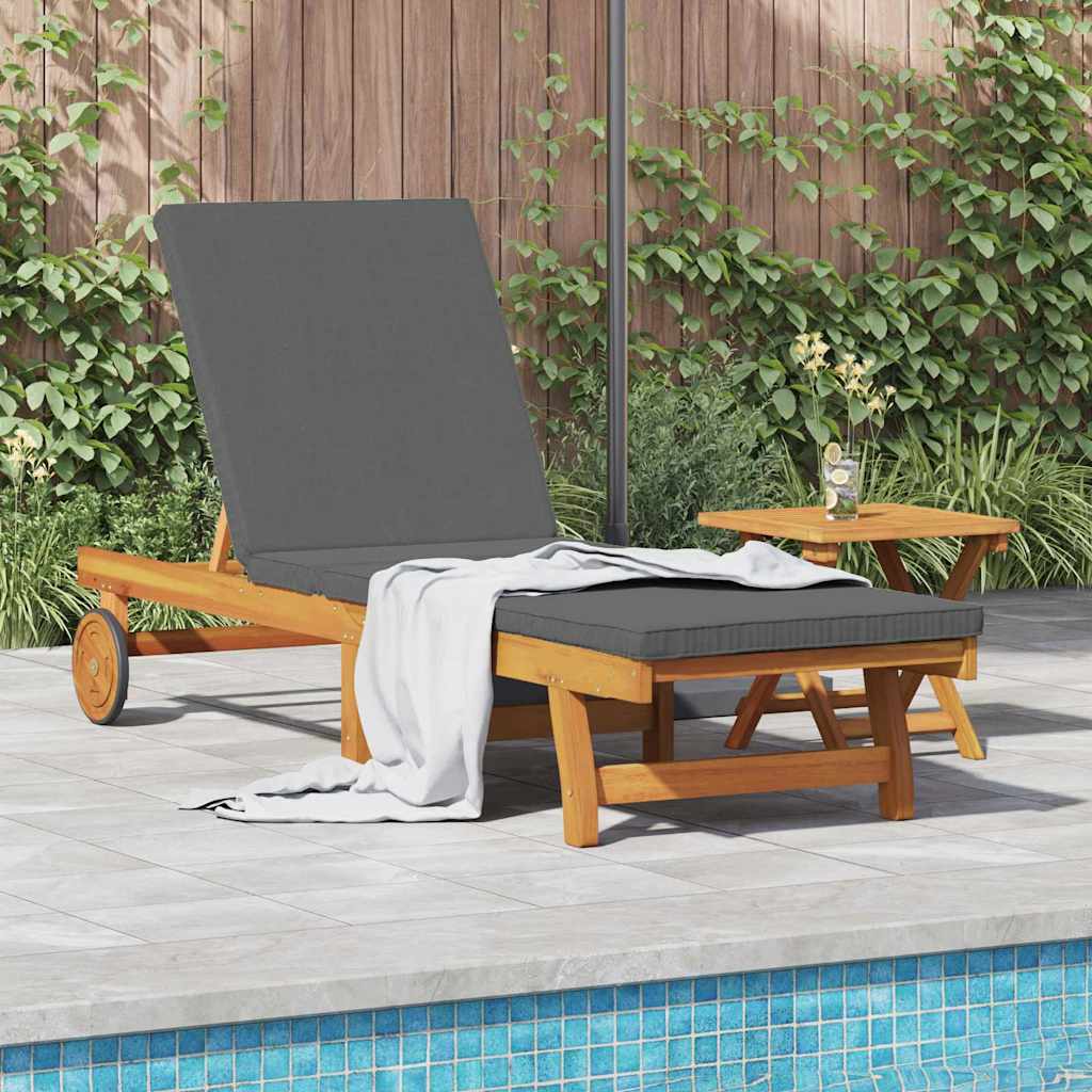 Lettino da sole 2 pcs Marrone Legno di Acacia Massello