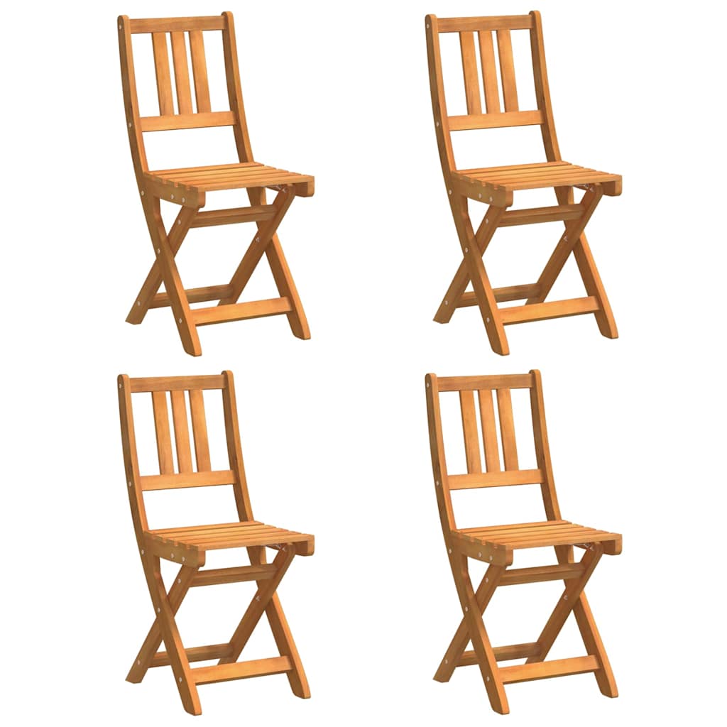 Sedia da Giardino 4 pcs Olio Naturale 40 x 42 x 85 cm