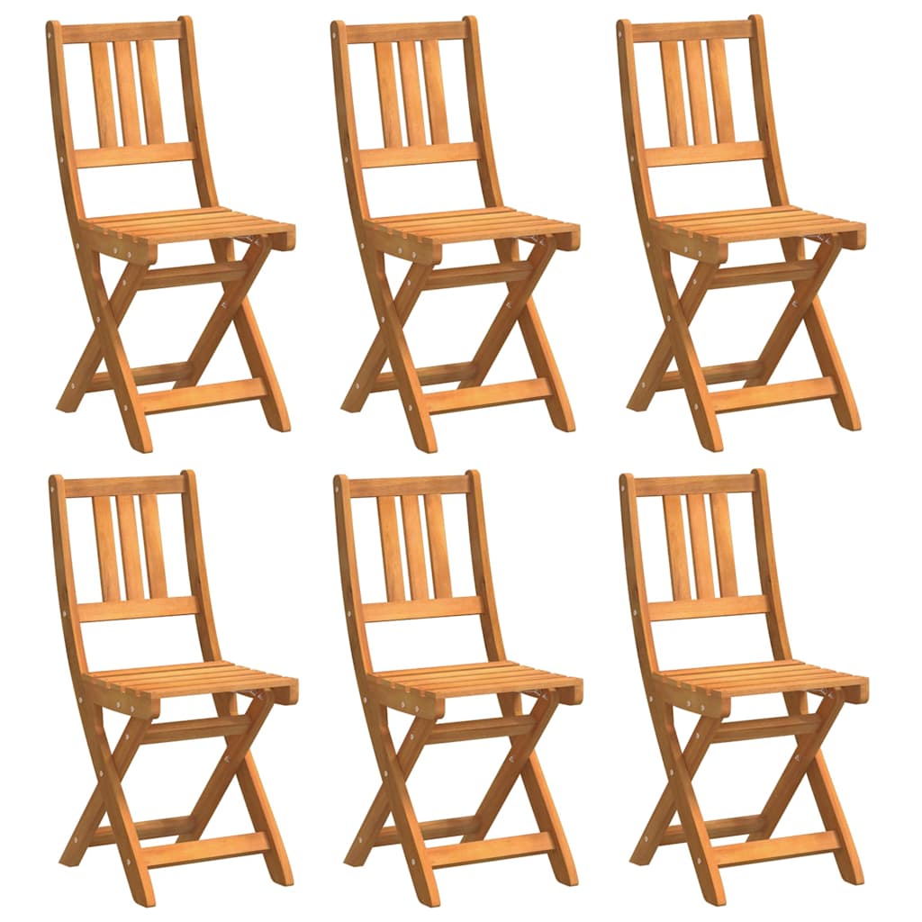 Sedia da Giardino 6 pcs Olio Naturale 40 x 42 x 85 cm