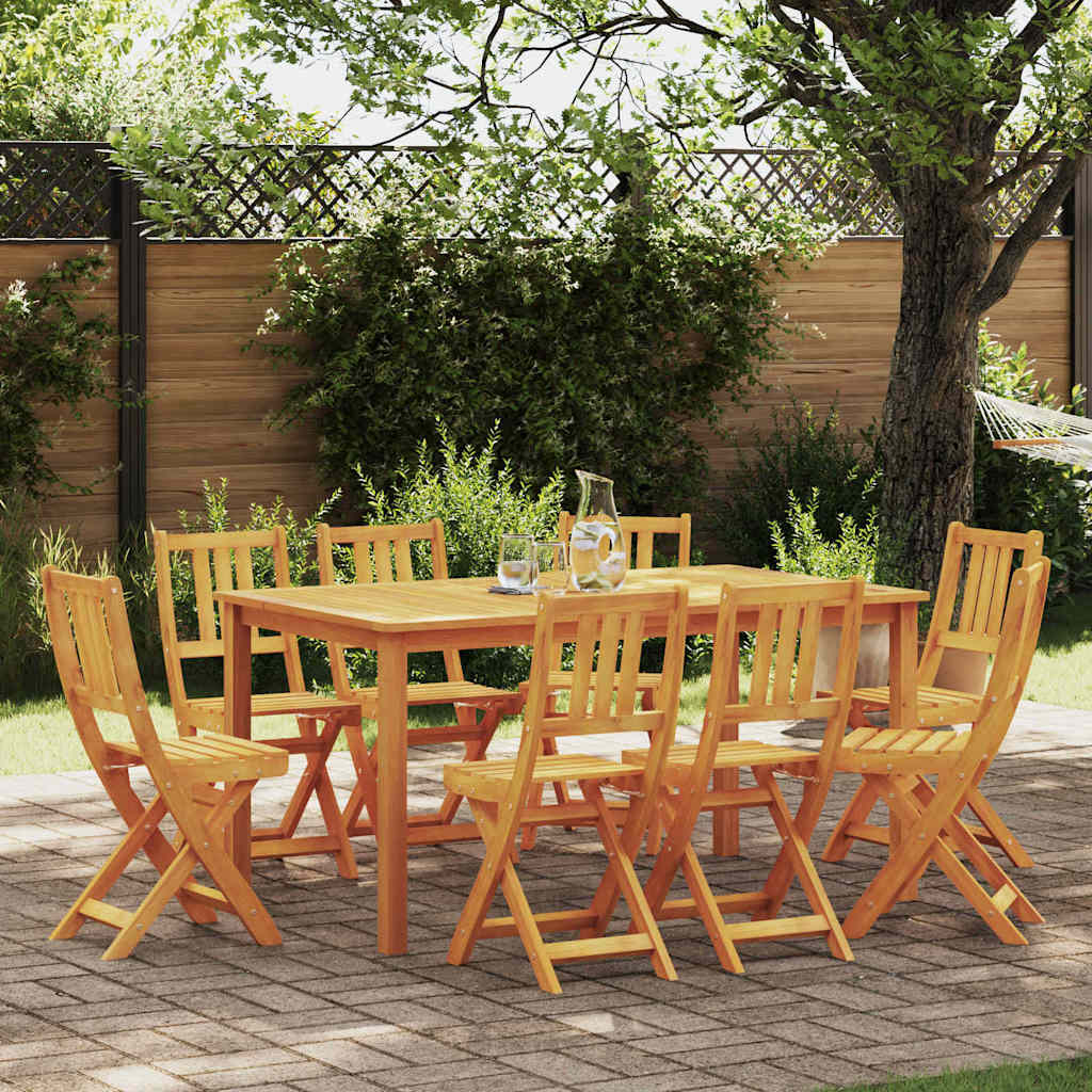 Sedia da Giardino 8 pcs Olio Naturale 40 x 42 x 85 cm