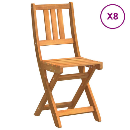Sedia da Giardino 8 pcs Olio Naturale 40 x 42 x 85 cm