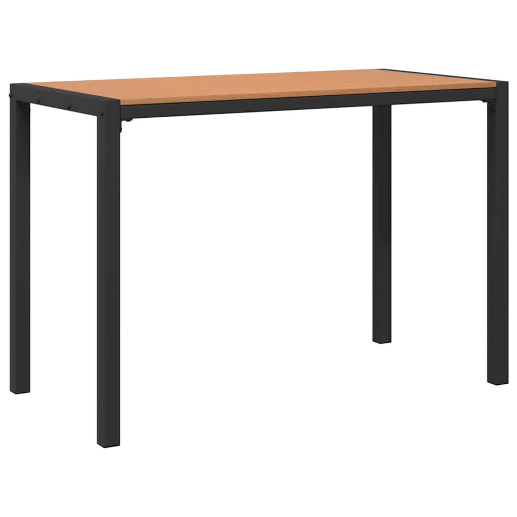 Set da Pranzo per Giardino 3 pcs Marrone Acciaio