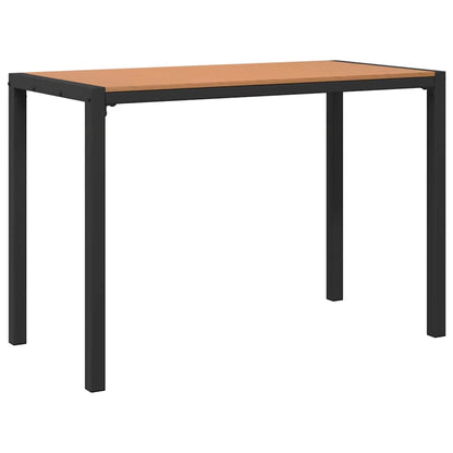 Set da Pranzo per Giardino 3 pcs Marrone Acciaio