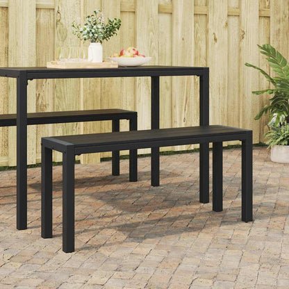 Panchina da giardino Nero 100 x 28 x 45cm Acciaio