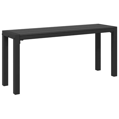 Panchina da giardino Nero 100 x 28 x 45cm Acciaio