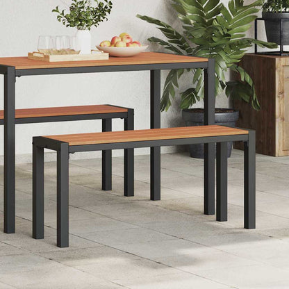 Panchina da giardino Marrone 100 x 28 x 45cm Acciaio