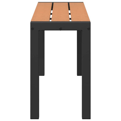 Panchina da giardino Marrone 100 x 28 x 45cm Acciaio