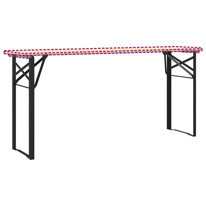 Gamba per Tavolo Birra 2 pcs Nero 39 x 3 x 75 cm