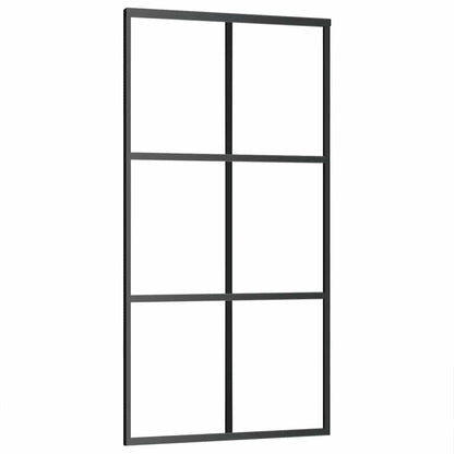 Porta Scorrevole con Ferramenta 102x205 cm Vetro ESG Alluminio