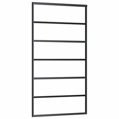 Porta Scorrevole con Ferramenta 102x205 cm Vetro ESG Alluminio