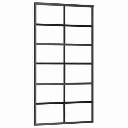 Porta Scorrevole con Ferramenta 102x205 cm Vetro ESG Alluminio